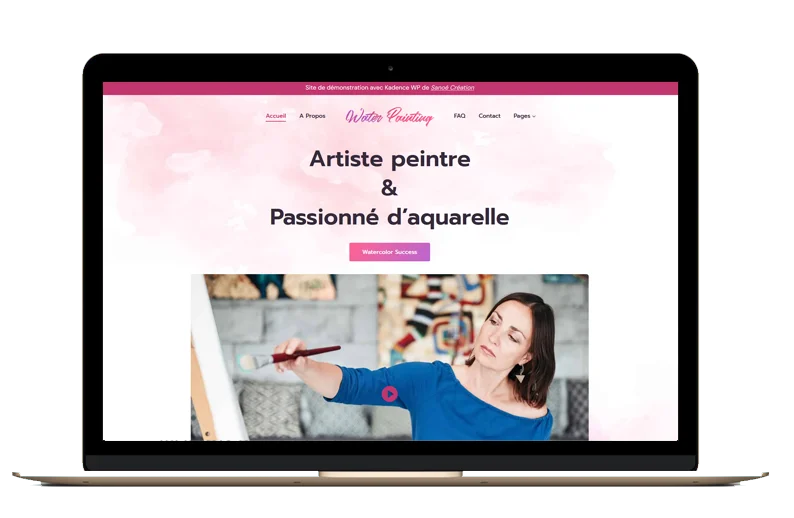 La page d'accueil du site Water Painting